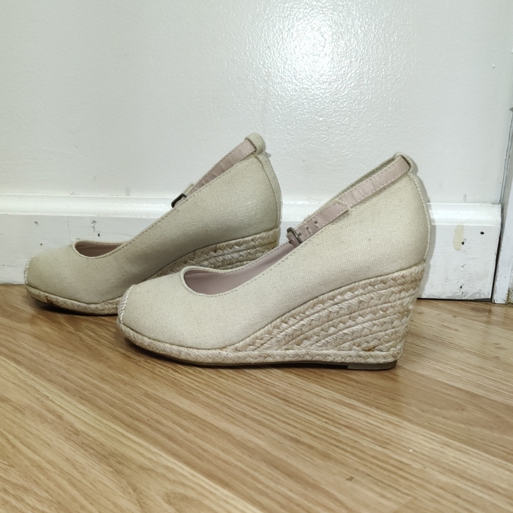 Capped Toe Espadrille Wedges